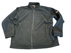 Orvis Jacket Mens XXL Black Fleece Full Zip Outdoor Hiking Camping Gorp - Picture 1 of 5