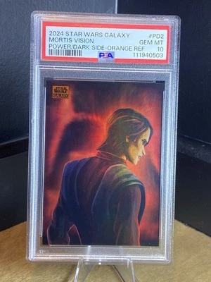 Mortis Vision 2024 Topps Star Wars Galaxy Orange Refractor /25 #PD-2 PSA 10 - Image 1 of 2