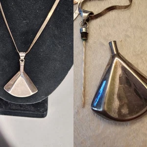 Sterling Silver Necklace With Italian 925 Perfume Vial Amulet - Picture 1 of 13