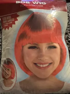 BOB PARRUCCA Costume Adulto/Bambino Parrucca Bangs Capelli Corti Punk Anni 80 Halloween - Foto 1 di 2