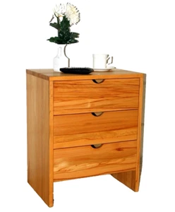 Cajonera de madera maciza haya maciza aceitada armario de noche mesita de noche - Imagen 1 de 11
