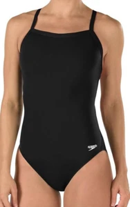 Speedo Competitive FL FLYBCK Training Suit A Black 8/34 One Piece Swimwear New - Picture 1 of 7