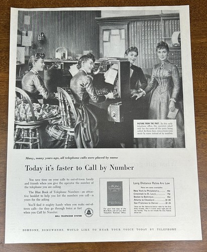 1955 Vintage Print AD Bell Telephone System Picture from the Past ...