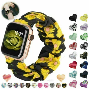 Scrunchie Soft Loop Band Wrist Strap For Apple Watch Series 7 6 5 4 3 2 SE 41/45 - Picture 1 of 40
