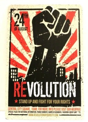 Black Lives Matter Power Clenched Fist Tin Sign Poster Revolution Protest March - Image 1 of 4