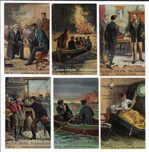 6 Cartoline Pubblicitarie Scene da Max Pemberton Libri Avventura p1054 - Foto 1 di 2