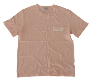 Dolce & Gabbana Niños Camiseta Rosa Claro Logo Parche Cuello Redondo S. Tag 9/10 - Foto 1 di 5