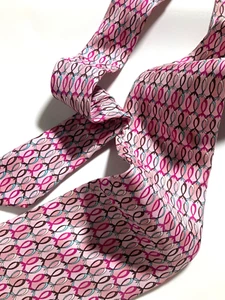 CINTA DE COLECCIÓN EMILIO PUCCI FLORENZE LOOP PATRÓN ARTÍSTICO CORBATA PASTEL ROSA ITALIA - Imagen 1 de 15