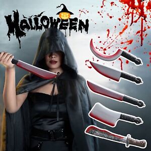Halloween Bloody Weapons Plastic Simulation Props Realistic Fake Bloody Weapons