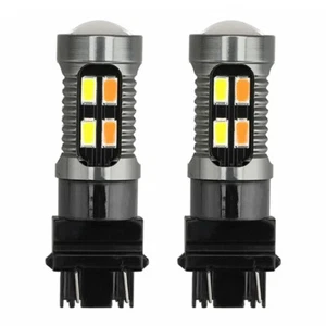 2X LED Light Dual Color Bulb T25 3157 P27-7W 5630 20SMD Canbus Car Brake ReverP4 - Picture 1 of 10