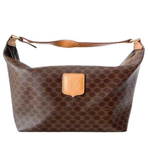 CELINE Macadam Brown Leather Handle Bag - Picture 1 of 17