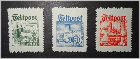 #SK47 Germany 3rd Reich Occupation of Denmark "Dänische Legion" I-III 1944 MNG Cover