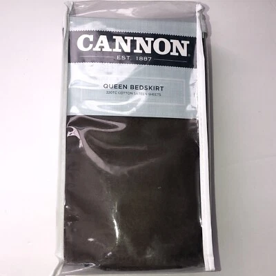 Falda Cama Cannon Queen Talla CHOCOLATE 220TC Algodón Satén 60” X 80” 15” Gota Nueva en Paquete Foto 1 de 3