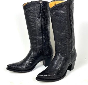 Botas de Vaquero Jurassic Ranch Donna Jean Avestruz Negro Para Mujer 9B Excelente - Imagen 1 de 19