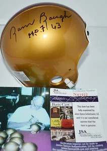 SAMMY BAUGH SIGNED GOLD 1950'S STYLE MINI HELMET WASHINGTON REDSKINS HOF 63 JSA - Picture 1 of 6