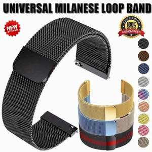 15mm 16mm 18mm 20mm 22mm Milanese Loop Bracelet Stainless Steel Watch Band Strap - Picture 1 of 49