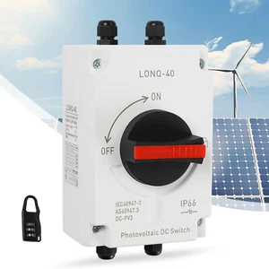 Interruptor de desconexión solar fotovoltaico aislador de circuito fotovoltaico DC1200V para panel solar - Imagen 1 de 20