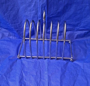 Toast Rack Stainless Steel, Organiser, 6 Slice Bread Holder - Length 15 cm - Picture 1 of 5
