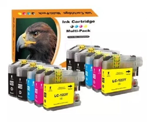 10 x Tinte alternativ für Brother LC121 LC123 MFC-J285DW MFC-J470DW MFC-J475DW - Bild 1 von 1