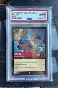 2024 Disney LORCANA EN 3 (Into the Inklands) - MOANA (Foil) #117 - PSA GEM MT 10 - Picture 1 of 2