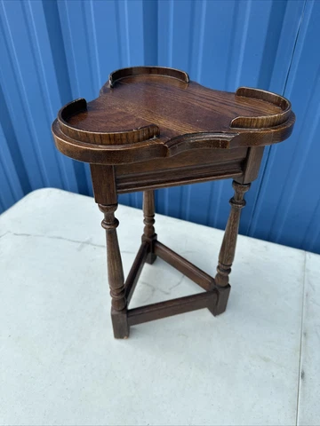 Vintage Brandt Furniture End Side Drink Table Mini Clover Regency Traditional Cover