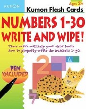 Numbers 1-30 Write & Wipe Flash Cards (Kumon Flash Cards) - Cards - GOOD