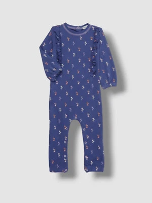 $44 Espléndido Bebé Niña Azul Fleurette Manga Larga Una Pieza Talla 3-6M Foto 1 de 3