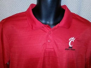Cincinnati Bearcats Band Red Adidas ClimaLite Golf Polo Shirt - Men's Small - Picture 1 of 5