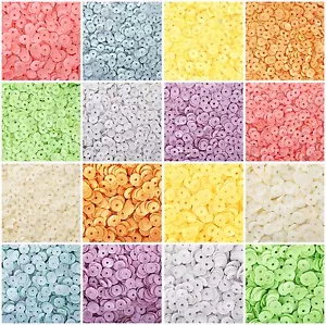 LOOSE CUP SEQUINS - PASTEL - 8 COLORS - 2 SIZES - 720/PACK - THREADART - Picture 1 of 12