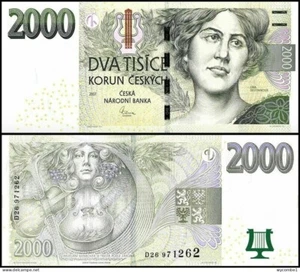 REPÚBLICA CHECA - 2007 2000 Korun UNC Billete - Imagen 1 de 1