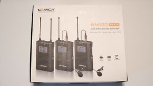 Comica CVM-WM100 Plus Wireless Microphone 48-Channel Professional UHF Dual New