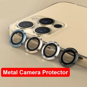 Do iPhone 13 14 15 16 Pro Max Metalowy pierścień Aparat Obiektyw Ochrona Szkło hartowane - Zdjęcie 1 z 17