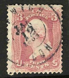 Sc #65 JAN 12 1863 NORWICH Cancel 3 Cent Washington 1861-1862 Civil War US 75E46 - Picture 1 of 2