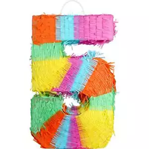 Rainbow Number 5 Pinata Pinyata Fiesta Mexican Llama 5th Birthday Party - Picture 1 of 1