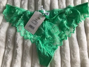 Lepel Fiore summer green thong lingerie lace new uk size 16 new  - Picture 1 of 4