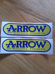 Arrow Motorbike Motorcycle Vinyl Fairing Laminated Stickers Decals x2 150mmx38mm - Picture 1 of 1