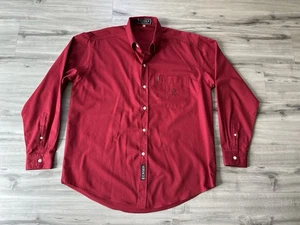 Versace Jeans Couture Hemd Langarm Button Down Medusa Logo Rot Herren Gr. L - Bild 1 von 13