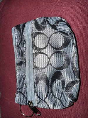 Маленький двойной подковы двойной молнии монета мешок серый/черный - Изображение 1 из 4