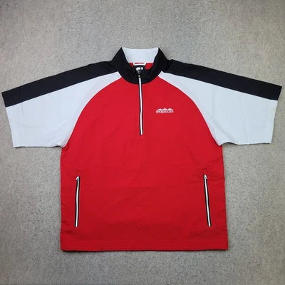 Pullover Footjoy Golf 1/4 Cremallera Para Hombre Grande Rojo Manga Corta Logo Rendimiento Foto 1 de 4