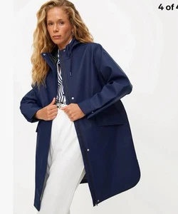 New Blue Ladies Rubberised  Raincoat TU Fantastic! Sizes S M L XL XXL - Picture 1 of 9