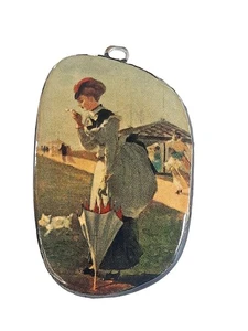 Vintage langer Ast von Winslow Homer Anhänger seltene Malerei Anhänger - Bild 1 von 5