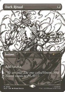 MTG Dark Ritual (2020) *Non-Foil* B&W Inked Secret Lair: Venom MT/NM Free Ship - Picture 1 of 2