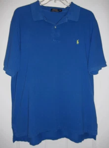 Ralph Lauren Polo Men's SS Polo 2XL XXL Tall Blue Pony Logo Casual - Picture 1 of 6