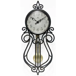 Infinity Instruments Pendulum Wall Clock 6" Weathered Black Vintage Pendulum - Picture 1 of 7
