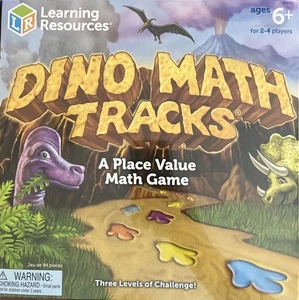Learning Resources Dino Math Tracks Game Brand New Ages 6+ dinosaurs educational - Picture 1 of 2