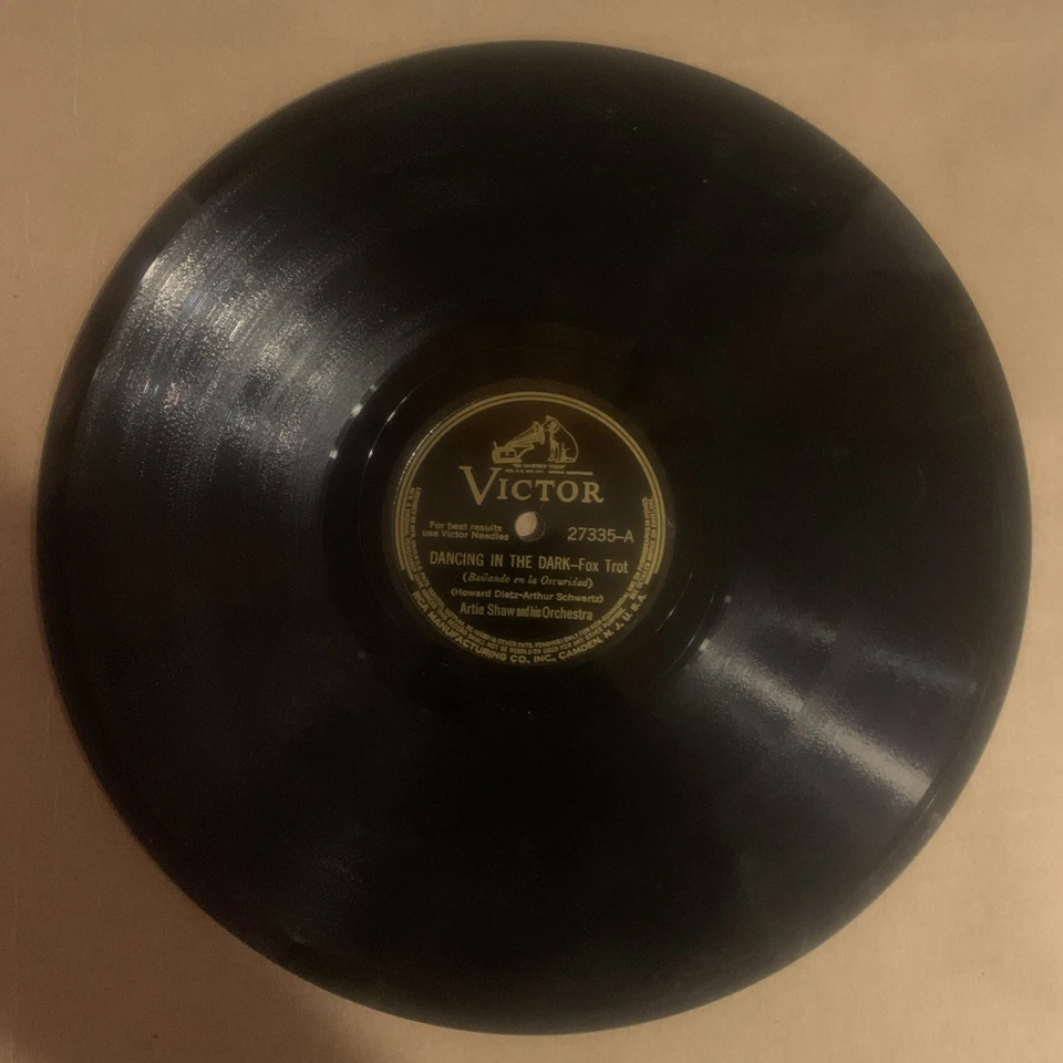 Artie Shaw, 78 rpm, V+, Dancing In The Dark, Victor 27335 — 第 1/2 张图片