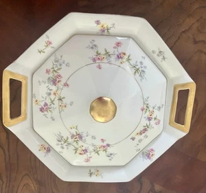 THEODORE HAVILAND Vintage 1936 Octangular Covered Vegetable Bowl ROSAMONDE - Picture 1 of 7