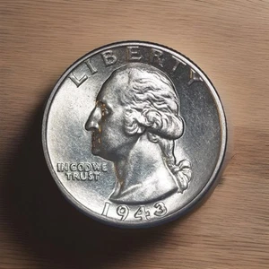 1943-P WASHINGTON QUARTER--GEM BU, BANKFRISCH, Sammlermünze - Bild 1 von 4
