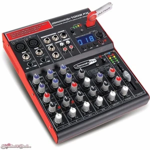 Jammin Pro StudioMix 1002 FX 10-Channel Mixer with USB Player Recorder - Picture 1 of 4