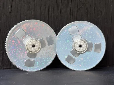 Custom VHS "Holographic Sparkle" Spools - Tape Parts 📼 Spool Swap Supplies Foto 1 de 4